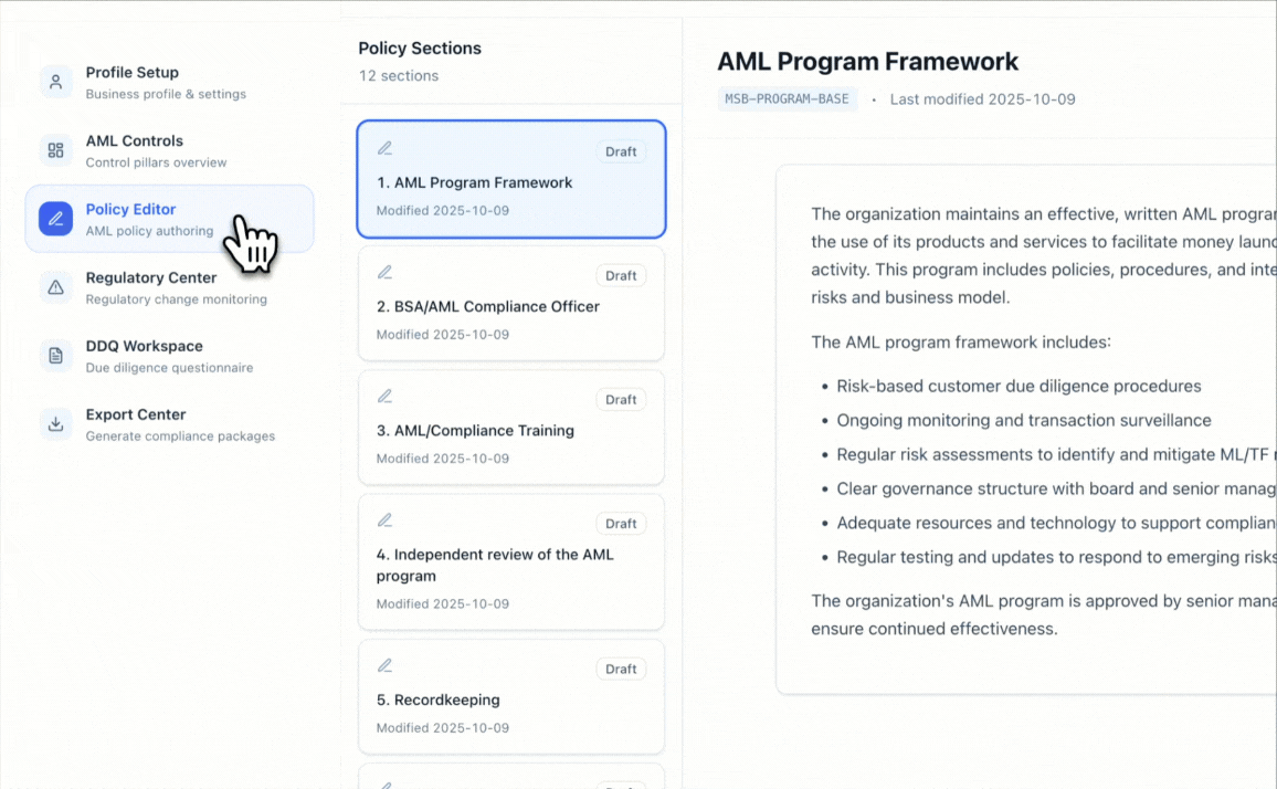 Track Regulation Changes